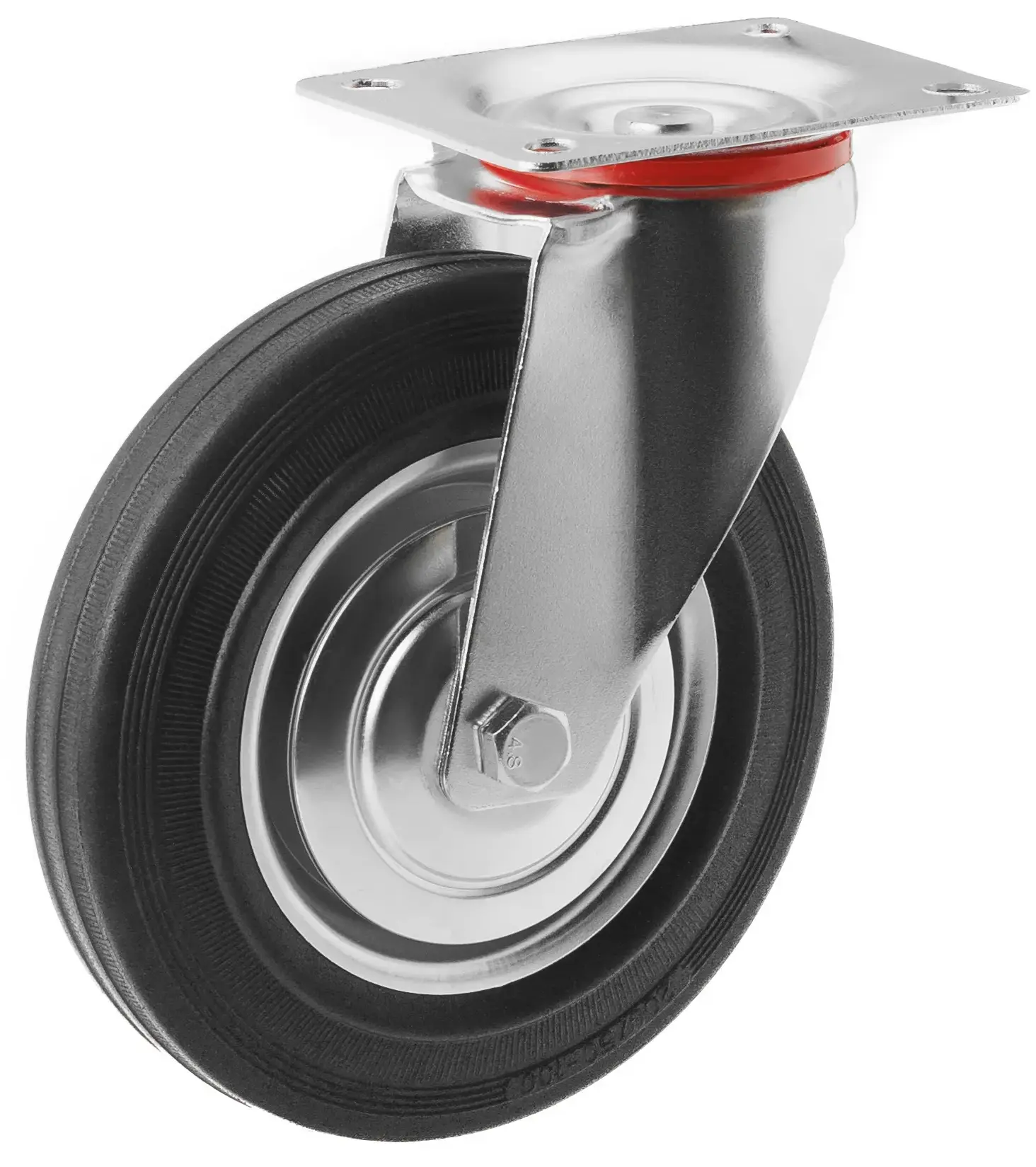 SC 80 - Промышленное колесо 200 мм (площадка, поворотн., черн. рез., роликоподш.)