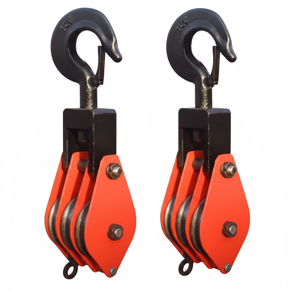 Блок монтажный трехрольный с крюком 20 т 3 ролика