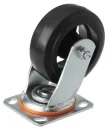 SCD 55 - Большегрузное чугунное колесо 125 мм (поворот., площадка, черн. рез., роликоподш.)
